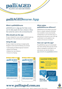 palliAGEDnurse App factsheet